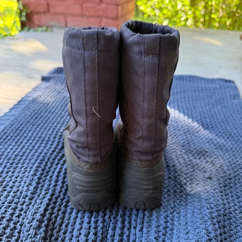 Kamik Snowbound Kids Black Winter Rain Snow Boots Size 2 Waterproof NK6636